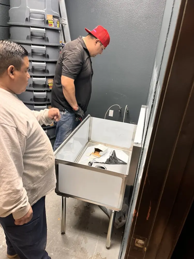 Commercial plumbing and sink installation in Huntingdon